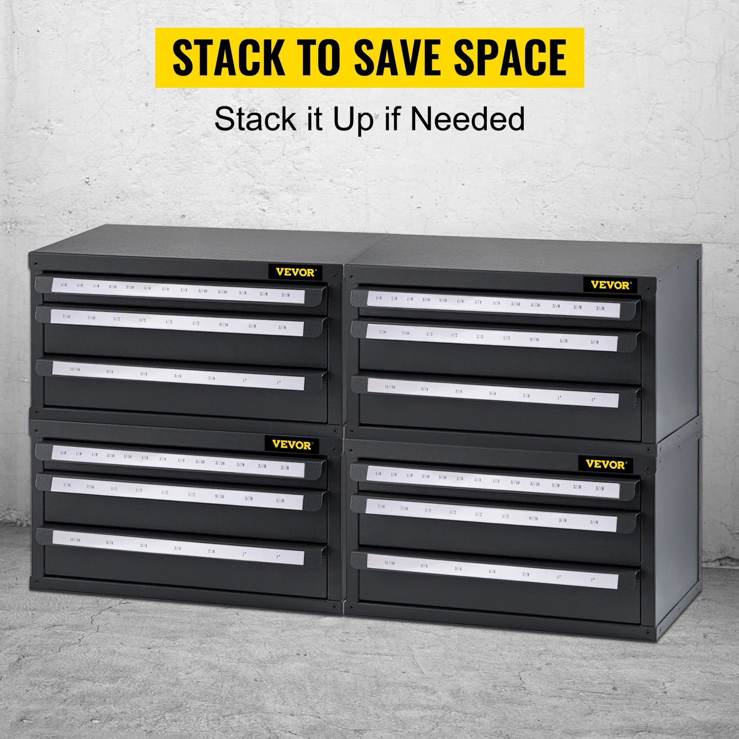 Steel Stackable 3-Drawer Maintenance Storage Box