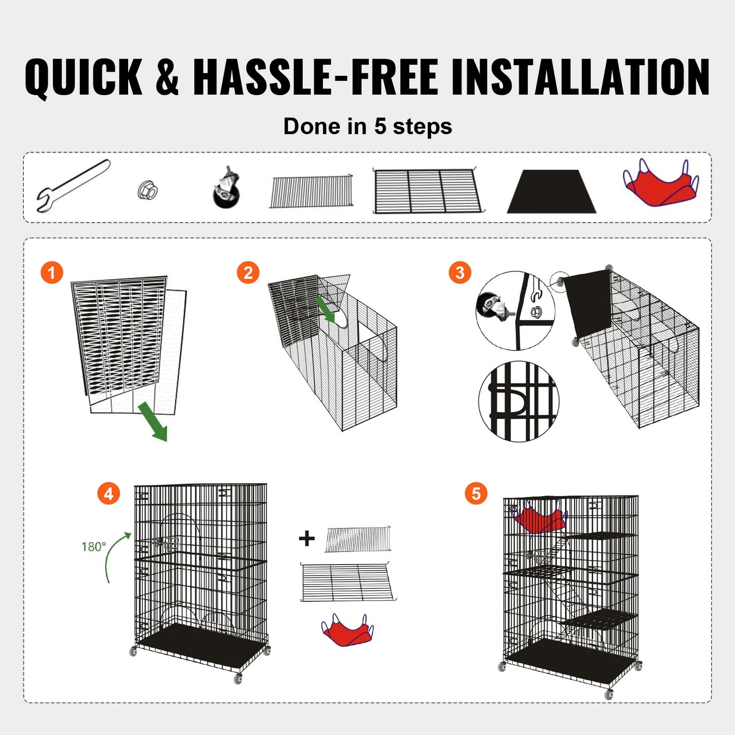 4 Tier Large Cat Playpen 30lbs