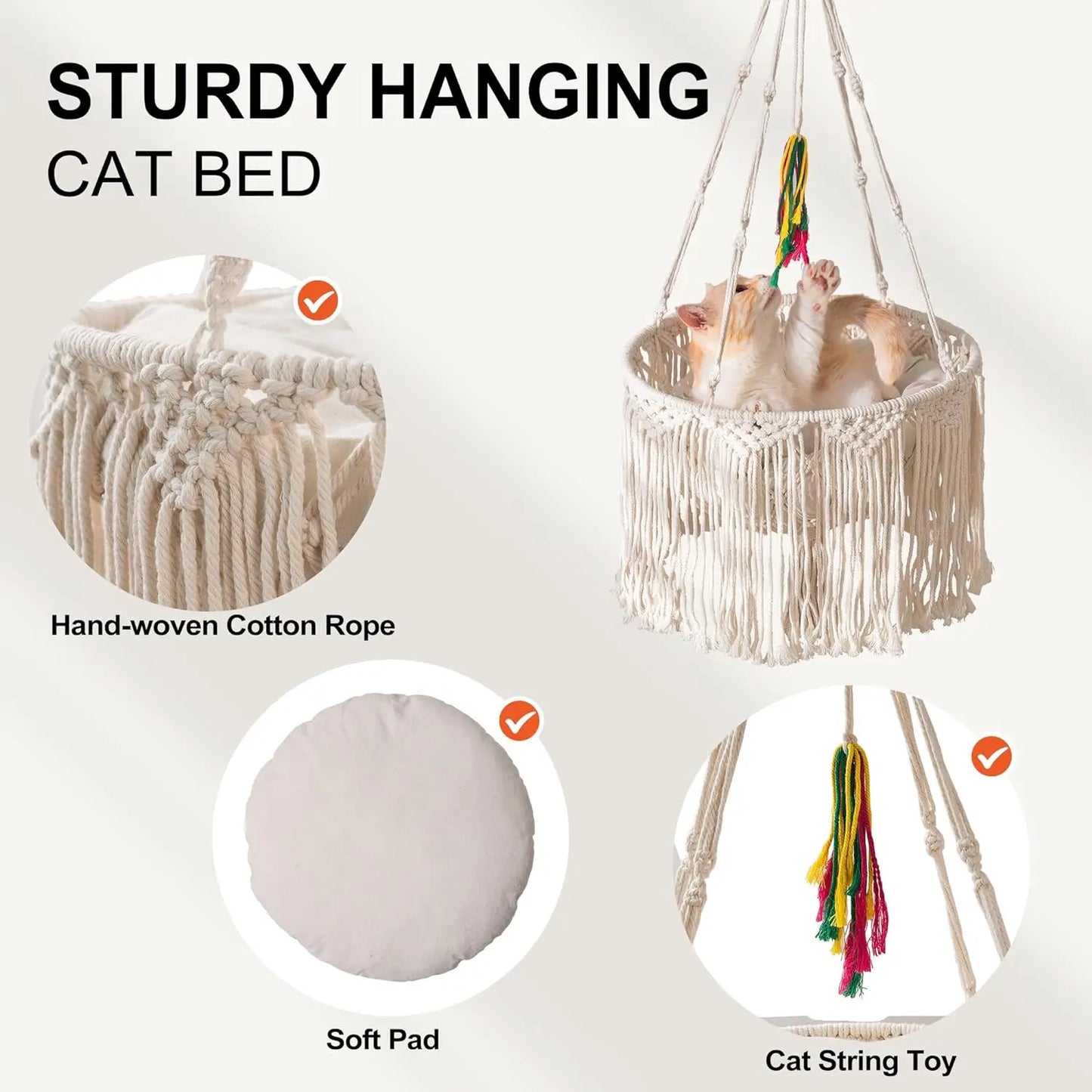 Macrame Cat Hammock