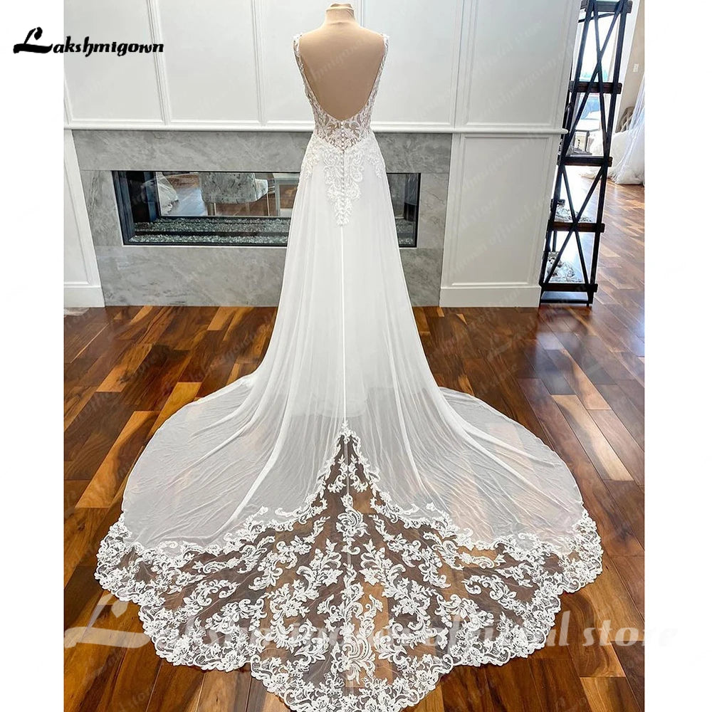 Chiffon Wedding Gowns Open Back