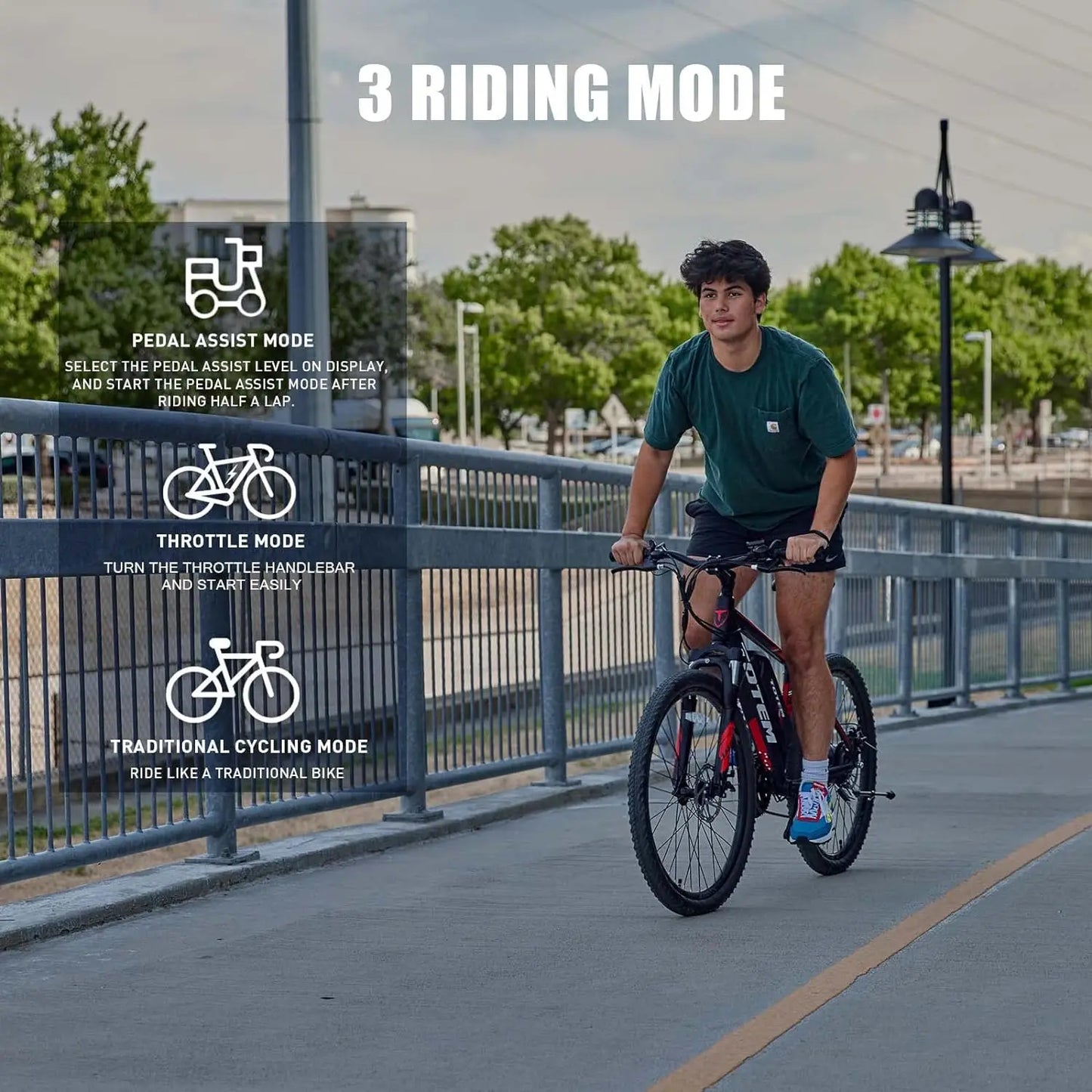 21-Speed Gears Electric Bicycle for Adults