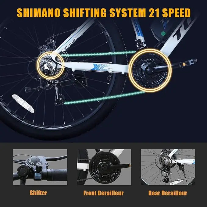 21-Speed Gears Electric Bicycle for Adults