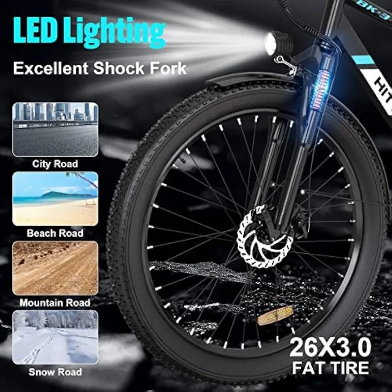 Electric Bike 750W/48V/14Ah with Removable Battery, 20 MPH/35-75 Miles - My Store