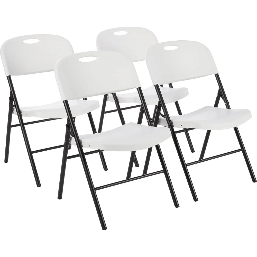 Foldable Chair White 350-Pound Capacity