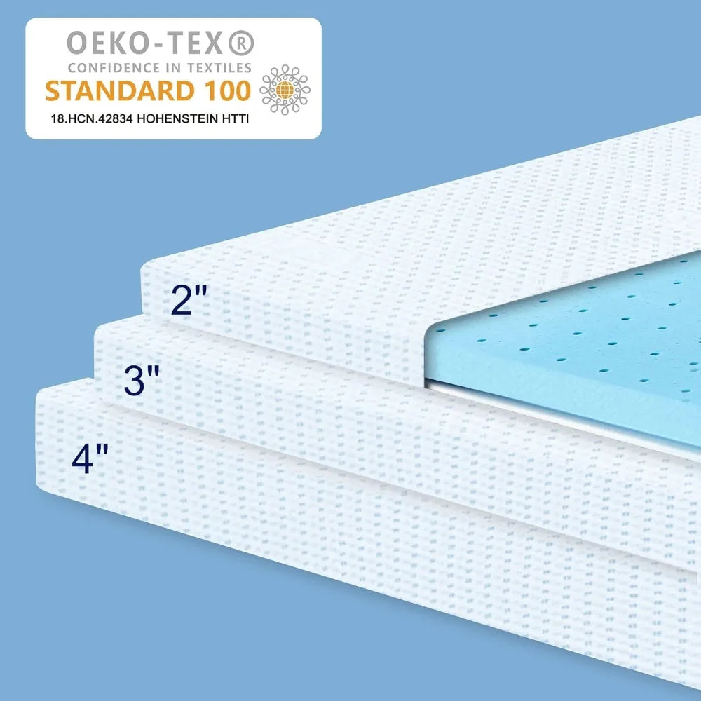 3 Inch Gel-Infused Memory Foam Cooling Bed