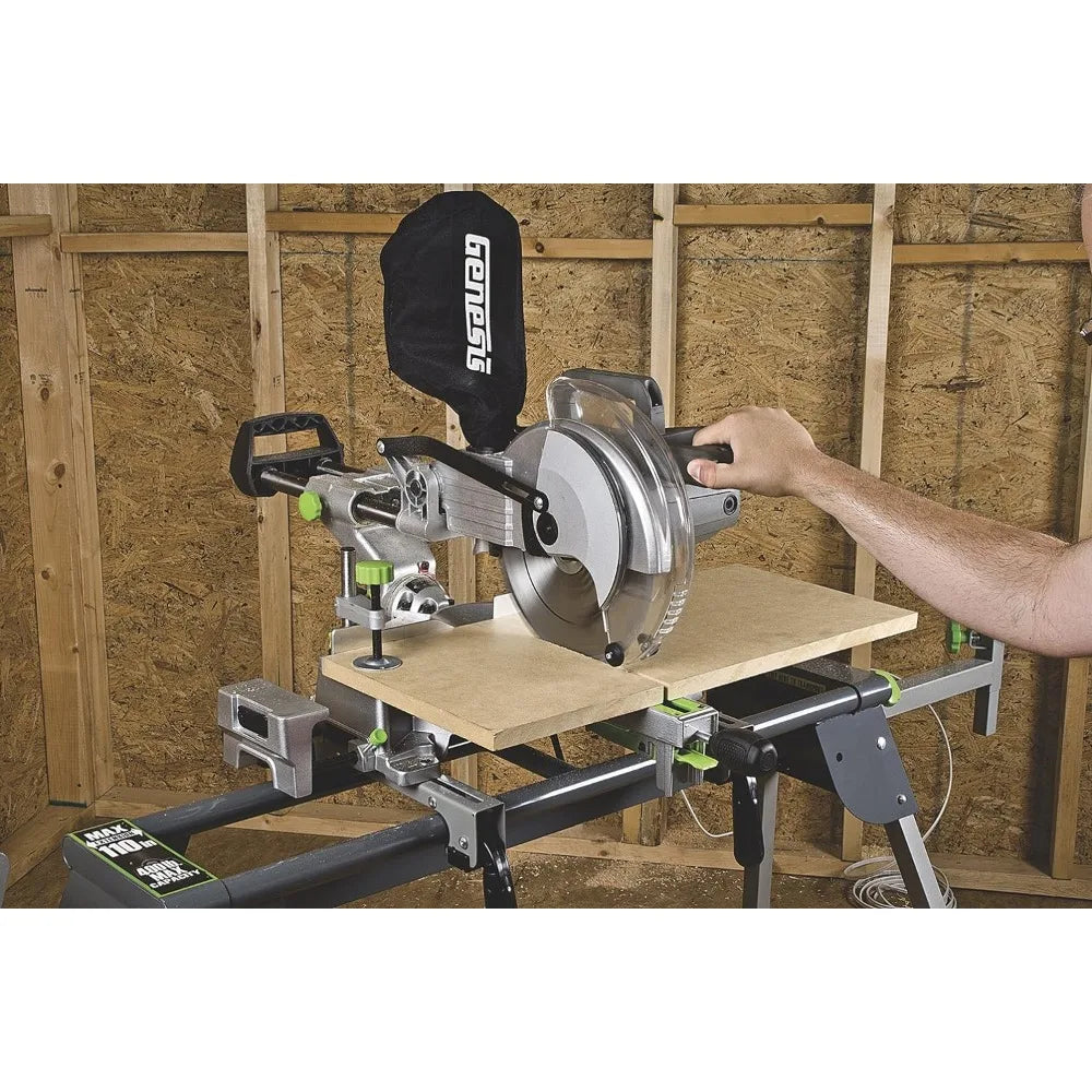 15 Amp 10" Sliding Compound Miter Saw with Laser Light