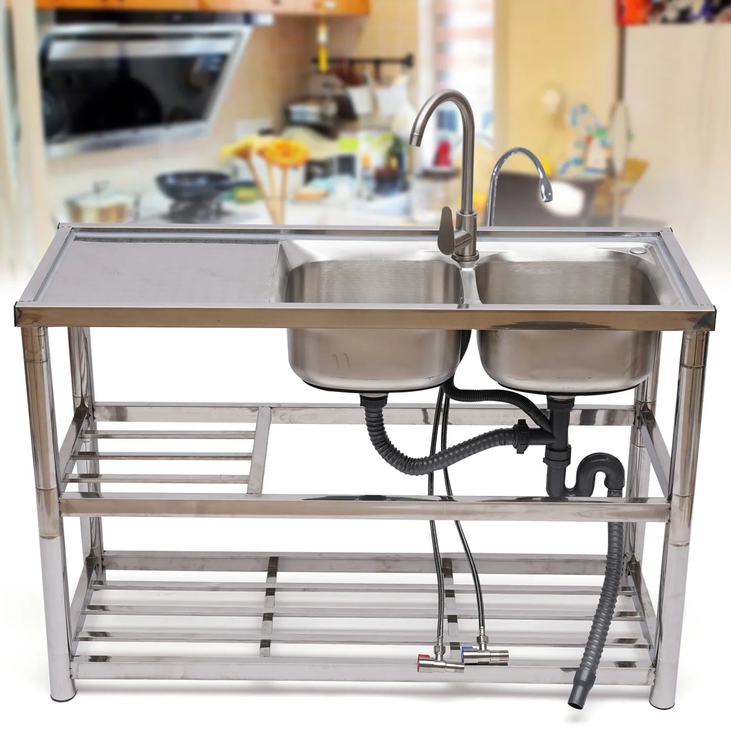 2 Compartment Stainless Steel Sink