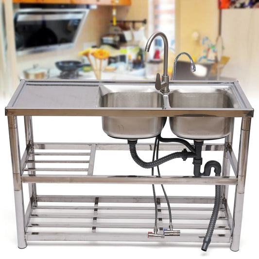 2 Compartment Stainless Steel Sink