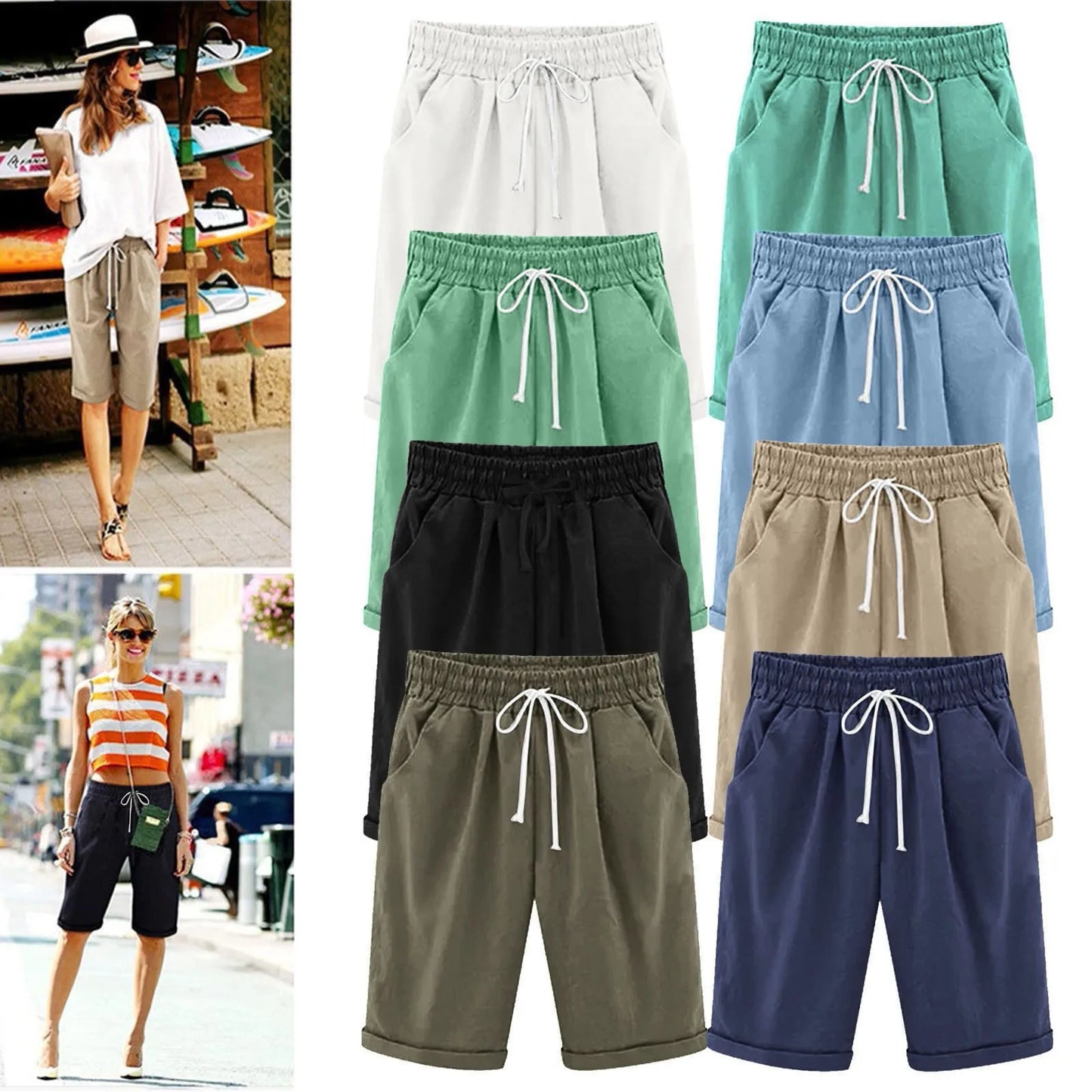 Women Summer Cotton Pants