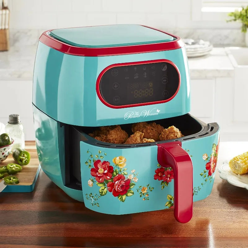 Vintage Floral 6.3 Quart Air Fryer with LED Screen - My Store